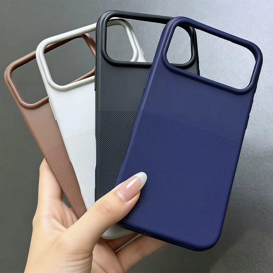 AKABEILA Schutzhülle mit Punktmuster für iPhone 17 Pro Max, 16, 15, 14, 13, 12, 11 Pro Max, mattiertes Softcover in Schwarz - Bild 3