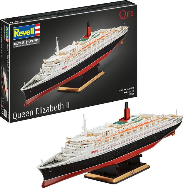 Revell Queen Elizabeth II Schiffsmodell Bausatz, 1:1200 - Bild 2