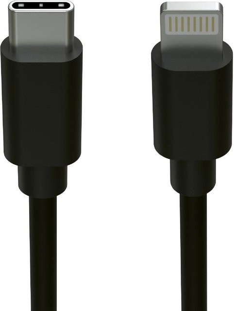 Ansmann USB Daten- und Ladekabel Type C und Lightning, Schwarz, Länge: 120 cm - Bild 1