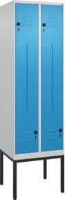 C+P Z-Spind Classic PLUS Gestell mit 4 Fächern und Sicherheits-Drehriegel, H x B x T: 212 x 60 x 50 cm - Bild 1