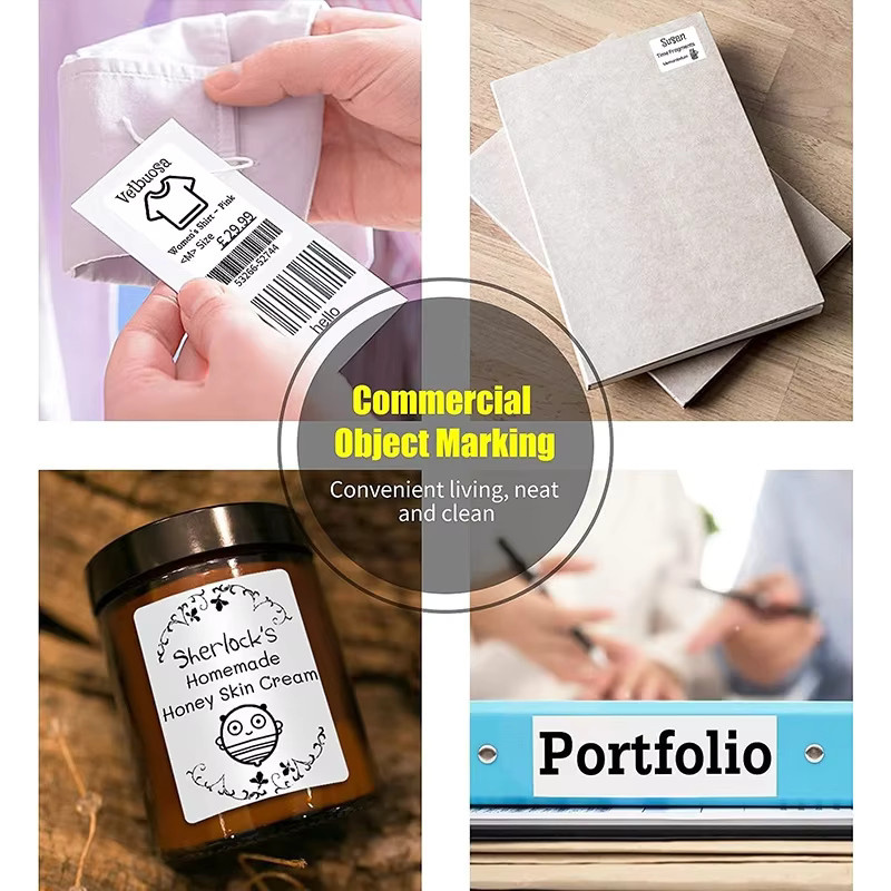 Niimbot Etikettenpapierrollen für B21 B1 B3S Drucker, weiße Aufkleber aus reißfestem, wasser- und ölbeständigem Papier - Bild 2