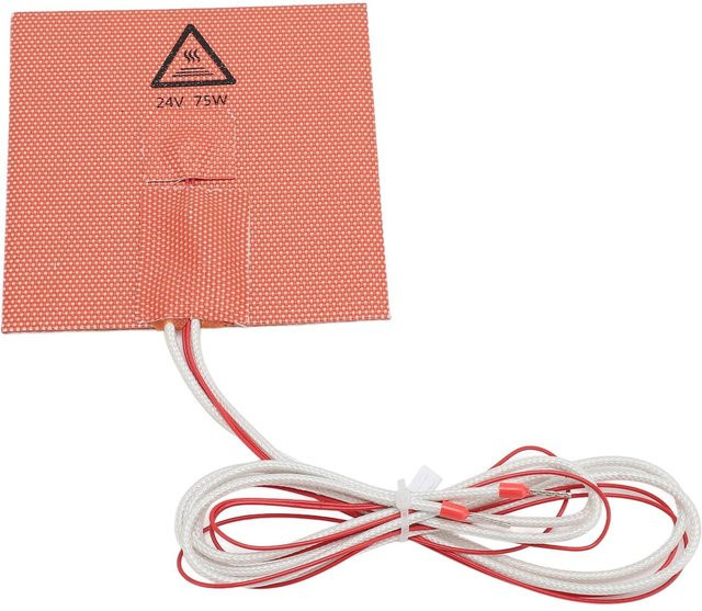 DIYelecs 3D-Drucker Heizbett Heizpads 24V 75W mit Kleberückseite, Farbe: Braun/Orange, B/T: 10 x 10 cm - Bild 1