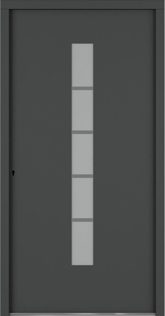 Roro Haustür OAE 1202 aus Aluverbund mit Glaseinsatz in Weiß-Anthrazit, B: 100 cm, H: 200 cm, DIN L - Bild 1