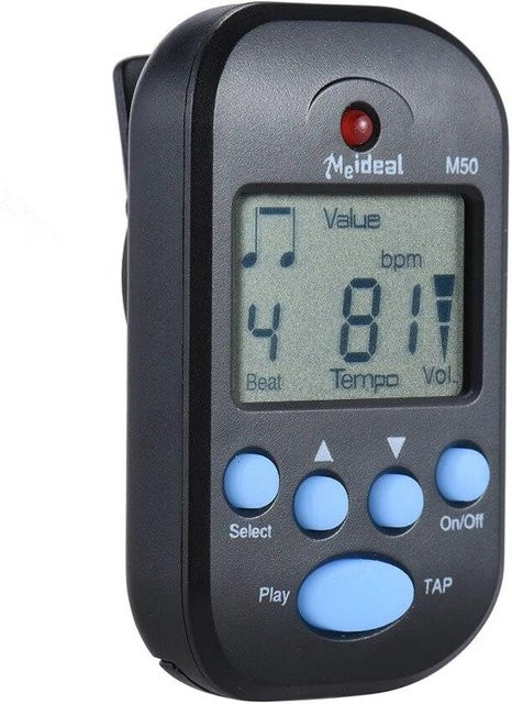 Love Home Garden M50 Mini-Metronom, professionelles LCD-Digital-Rhythmus-Metronom für Gitarre, Violine und Bass, Schwarz - Bild 1
