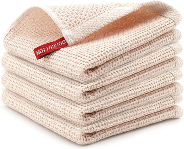 Bestbags Baumwoll-Geschirrtücher in Beige, 4er-Set, weich und saugfähig - Bild 1