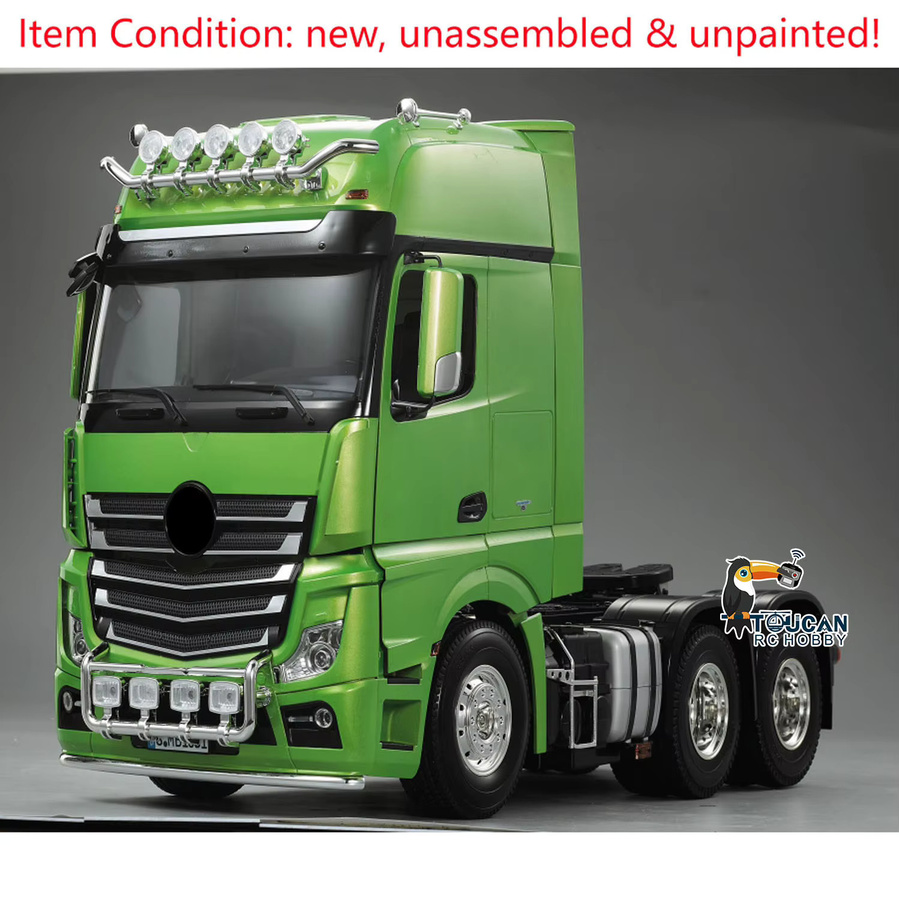TOUCAN RC HOBBY RC Traktor-LKW 6*4 3-Achsen Highline, 1:14 Maßstab, unlackiert, mit Motor, mit öffnbaren Türen, Spielzeugfahrzeug - Bild 2
