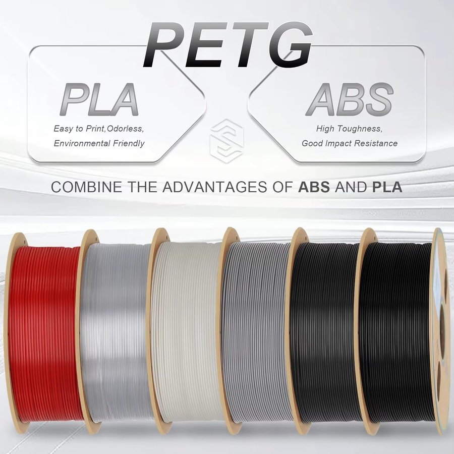 Filajoy3D PETG Filament für FDM 3D-Drucker 1,75mm 250g in Schwarz, Grau und Transparent - Bild 3