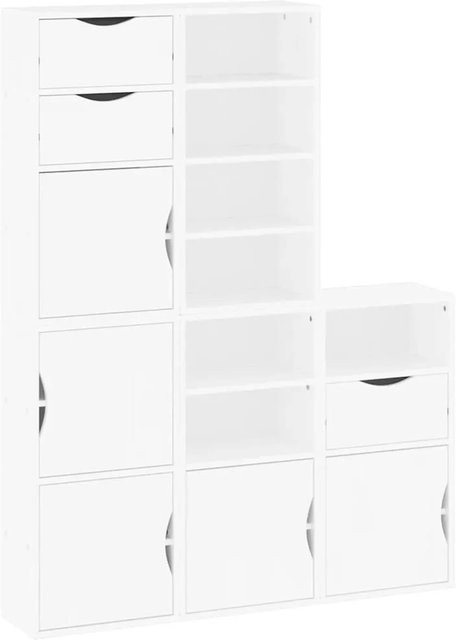 vidaXL ODDA Beistellschränke 5er Set aus Kiefer Massivholz in Weiß, B/T/H: 40 x 24 x 79 cm - Bild 1