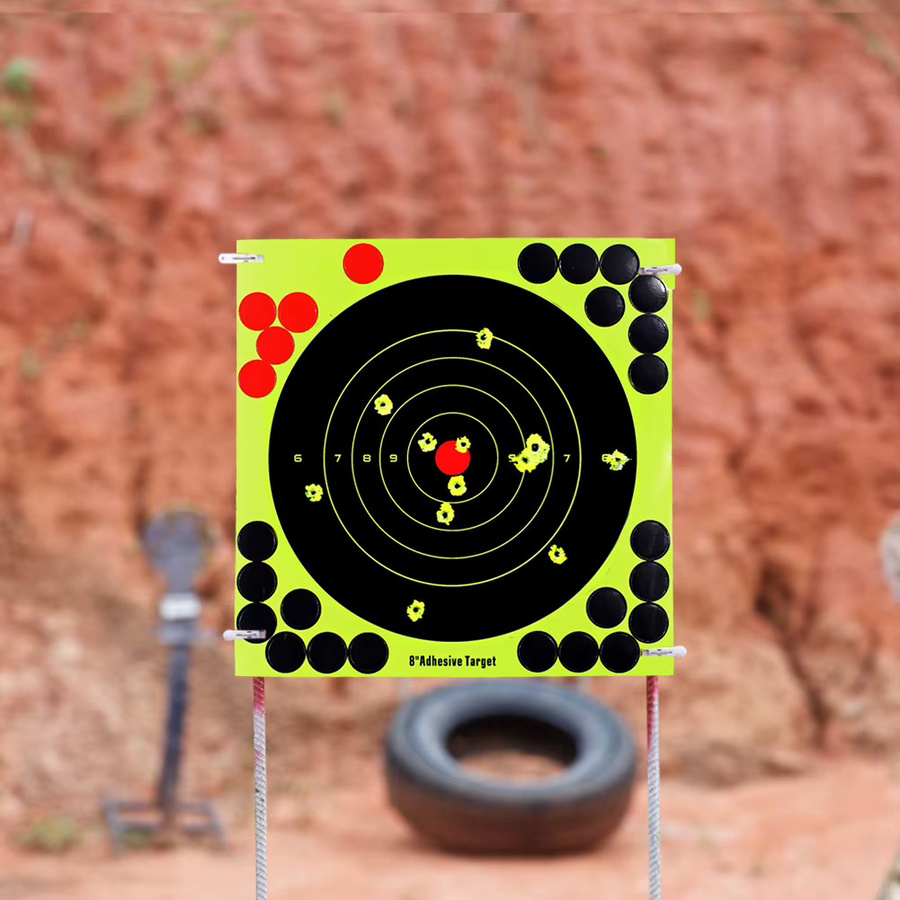 Runde Zielaufkleber für Schießsport und Jagd, selbstklebende Zielpunkte in Mehrfarben, Durchmesser: 20,32 cm - Bild 4