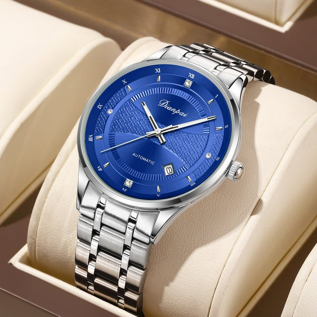 Dianpai Armbanduhr Automatik, Edelstahl, Grün, Herren - Bild 1