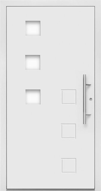 Splendoor Aluminium-Haustür Moderno M510/P mit Glaseinsatz Weiß Anschlag Rechts B: 110 cm, H: 210 cm - Bild 1