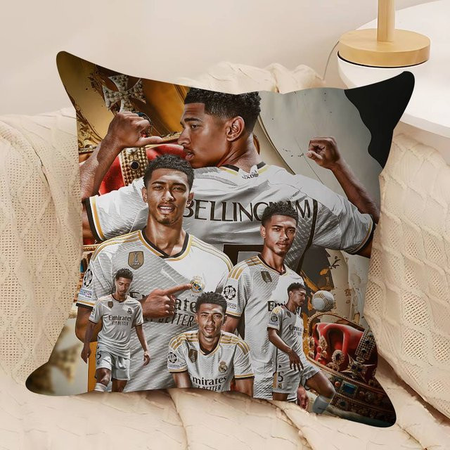 GUOYU HOMEDECOR Kissenbezug Jude Bellingham Fußballstar Dekoration, Mehrfarbig, B/B/B: 45 x 45 x 0 cm - Bild 1