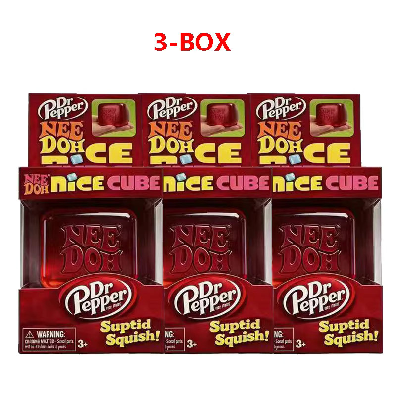 Schylling Dr Pepper NeeDoh Nice Cube Squishy, Fidget-Würfel, rot - Bild 6
