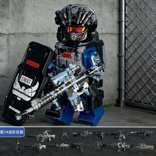Interesting toys Militär Delta Spezialkräfte Humanoide Puppe, gray - Bild 1