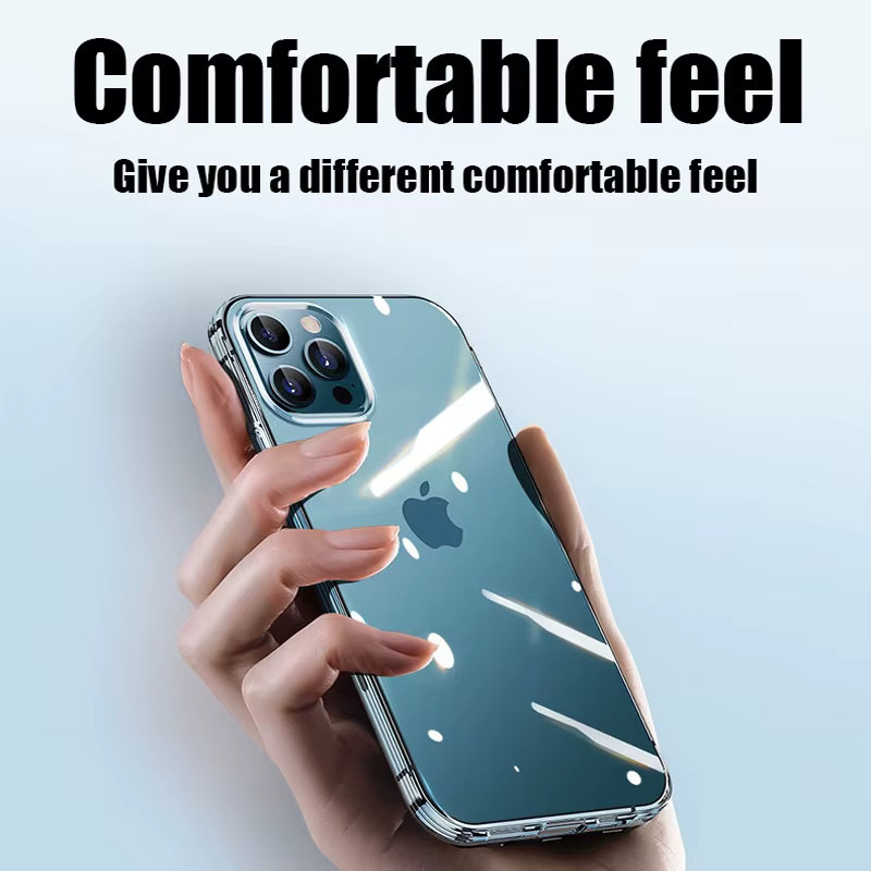 Transparente Silikon Handyhülle von GDFRHM für iPhone 11 12 13 14 15 16 Pro Max Plus Mini X XR XS – Ultradünne und weiche Schutzhülle in Transparent - Bild 5