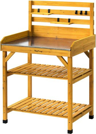 VegTrug Hochbeet Pflanztisch in Braun, B/T/H: 49 x 71 x 157 cm - Bild 1