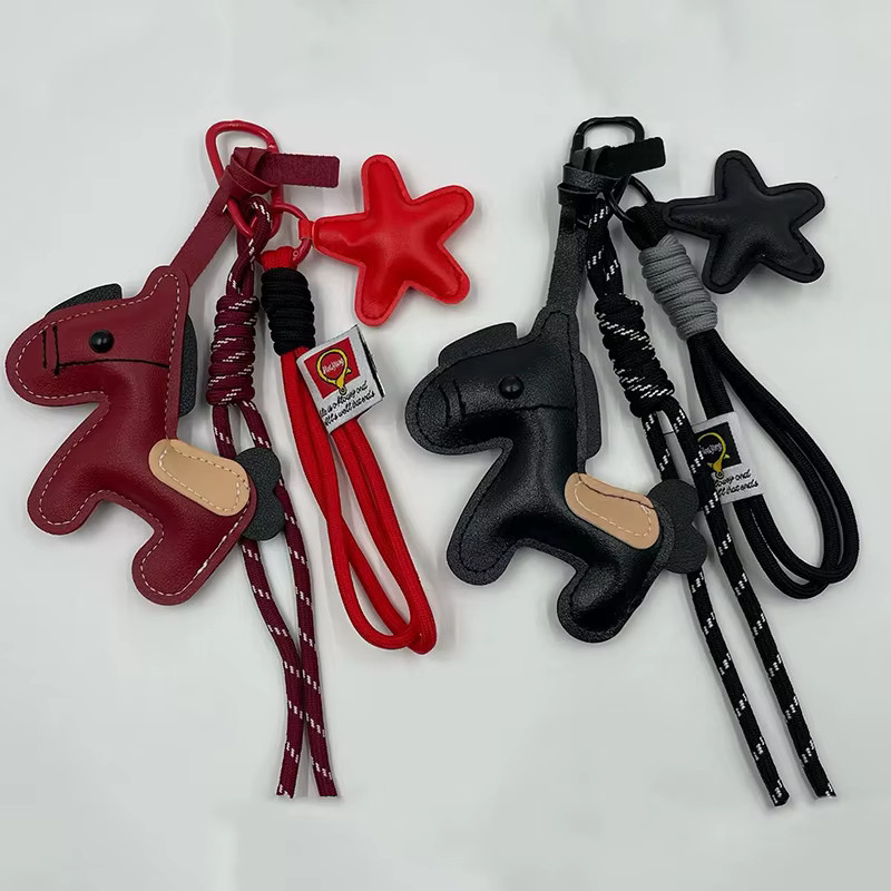 Yogodlns Taschenanhänger Leder, Pony, Vintage-Stil - Bild 3