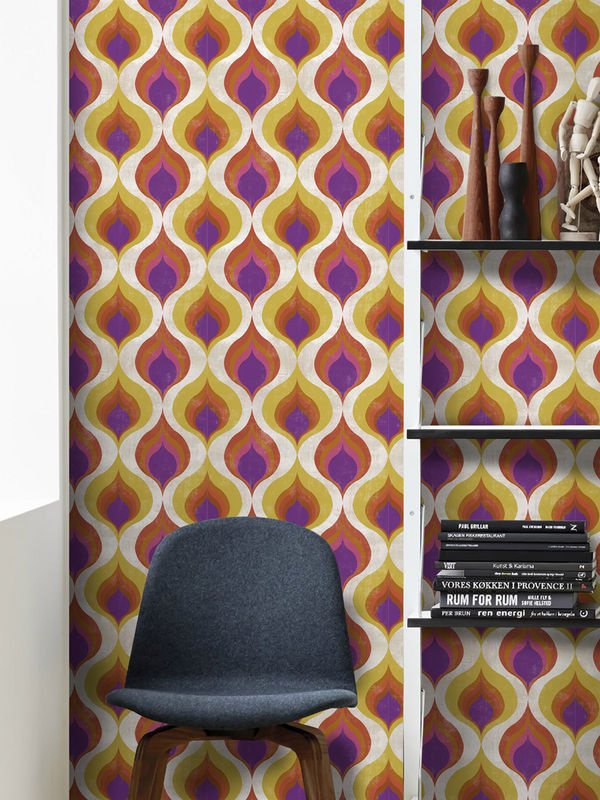 MINDTHEGAP Fototapete Ottoman Pattern WP20007 Mural mit geometrischem Orient-Design in Lila und Multicolour, Vlies-Tapete - Bild 2