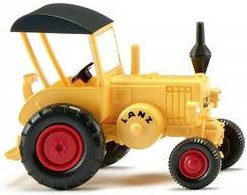 Wiking Modell Lanz Bulldog Landwirtschaft H0 in Gelb, Rot und Anthrazitgrau - Bild 1