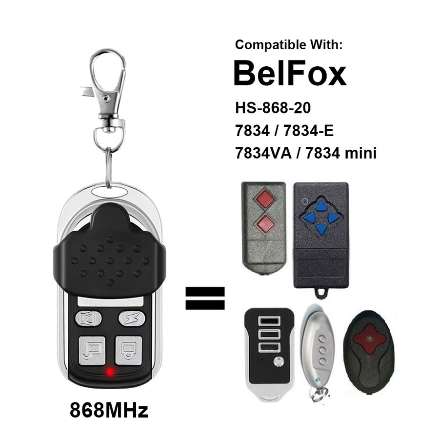 Berner Garagentor-Fernbedienung ELV CONRAD BelFox 868,3 MHz Tor-Schlüsselanhänger-Sender in Schwarz - Bild 1