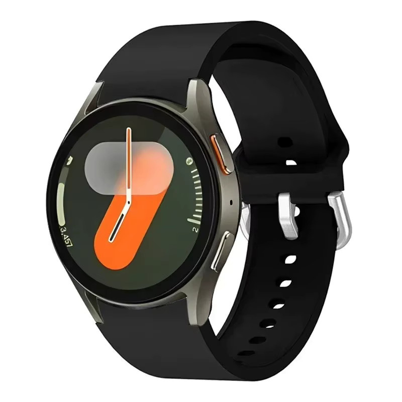 Uhrenarmband Silikon, Schwarz, Unisex - Bild 2