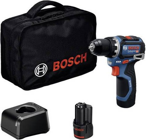Bosch Professional GSR 12V-32 Akku-Bohrschrauber 12 V in Blau/Schwarz mit 2 x GBA 12V 2.0Ah Akkus und Werkzeugtasche - Bild 1