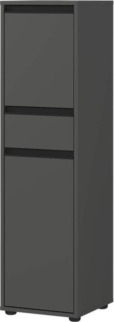 Germania Schrank 2201-547 in Graphit mit Soft-Close-Türen, B/H/T: 121 x 33 x 34 cm - Bild 1