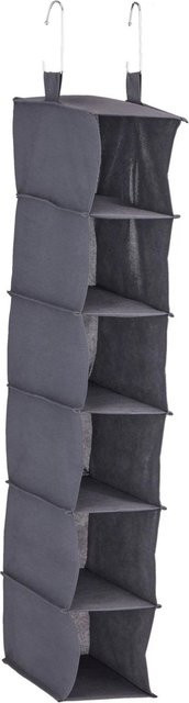 Relaxdays Hängeregal Vlies Grau B/T/H: 99 x 15 x 30 cm - Bild 1