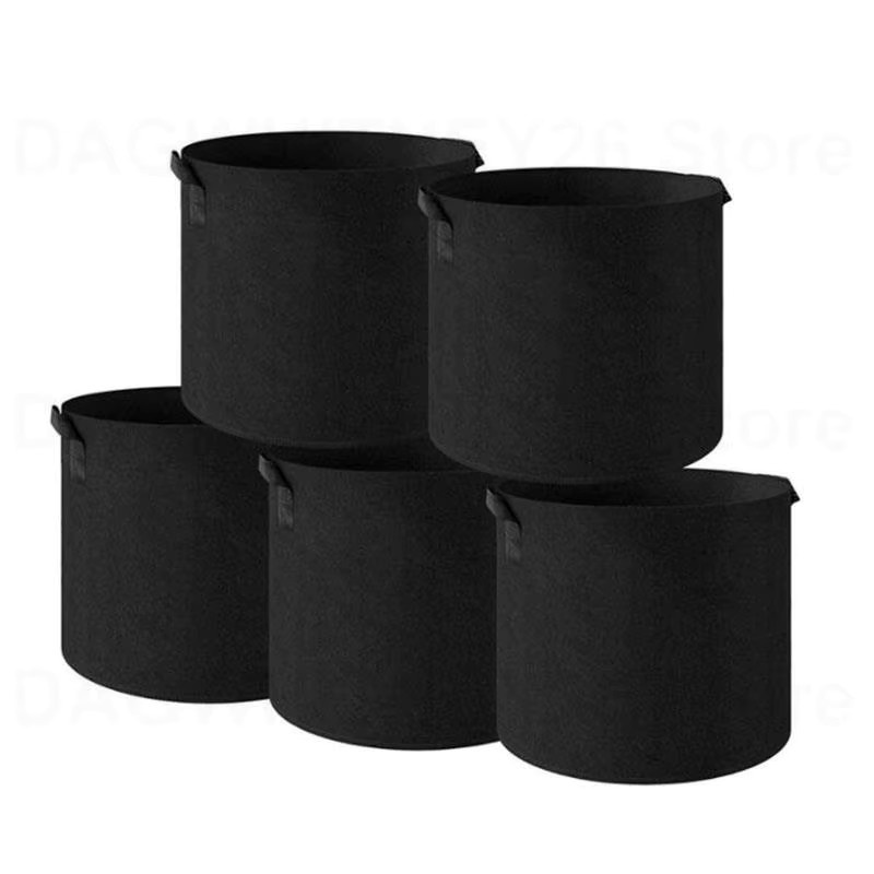 Schwarze Grow Bags Pflanzbeutel für den Gemüsegarten in verschiedenen Größen von 1 bis 10 Gallonen - Bild 2