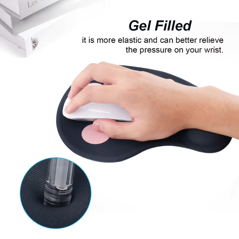 YYMSF Ergonomisches Katzenpfoten-Mauspad mit Handgelenkauflage in Schwarz für Gaming und Büro - Bild 2