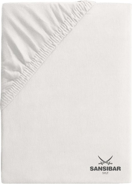 Topperbezug SANSIBAR aus Jersey in Weiß, B/T: 100 x 200 cm - Bild 1