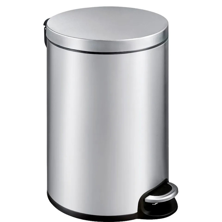 PROREGAL Treteimer aus Edelstahl in Silber mit leise schließendem Deckel und Kunststoffinneneimer, 20 Liter, H x B x T: 45,5 x 29,2 x 36,6 cm - Bild 2