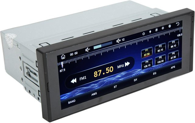 Koogeelife Single-DIN Autoradio mit 6,9 Zoll Full HD Touchscreen, Bluetooth, UKW-Radio und Rückfahrkamera in Schwarz - Bild 1
