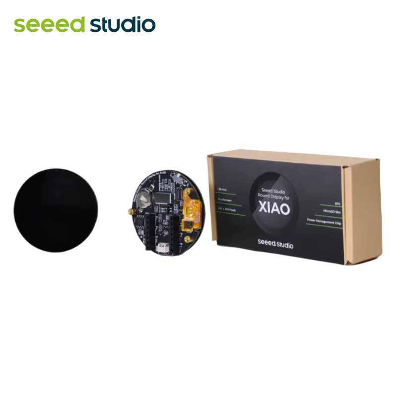 Seeed Studio XIAO ESP32S3/C3 Runde Display-Erweiterungsplatine mit 1,28 Zoll IPS-Touchscreen, 240x240 LCD, RTC und TF-Kartensteckplatz in Schwarz - Bild 3