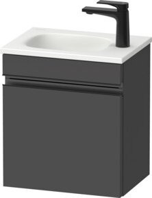 Duravit Waschtischunterschrank Sivida wandhängend mit Tür links in Graphit Grau Matt, B/T/H: 40 x 44 x 29,5 cm - Bild 1