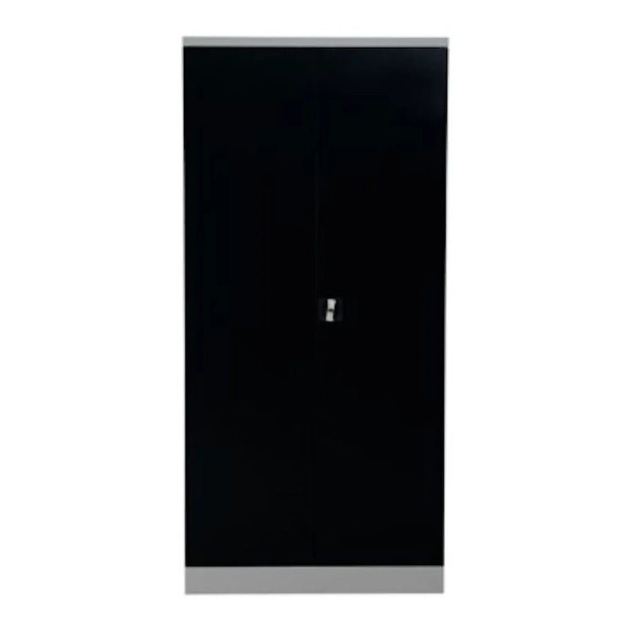 PROREGAL Stahlschrank Bee mit 4 Fachböden und Schließsystem, Grau-Schwarz, H x B x T: 195 x 92 x 42 cm - Bild 2