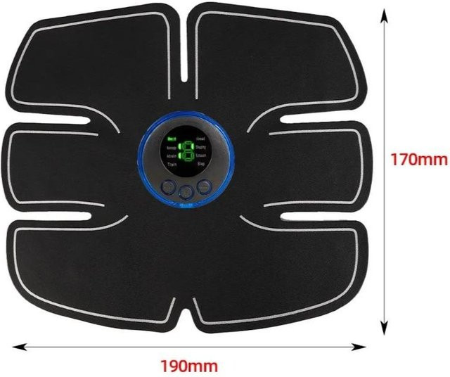 Oudun EMS Bauchmuskel-Massagegerät zur Fitness und Muskelübung in Schwarz mit USB-Aufladung - Bild 1