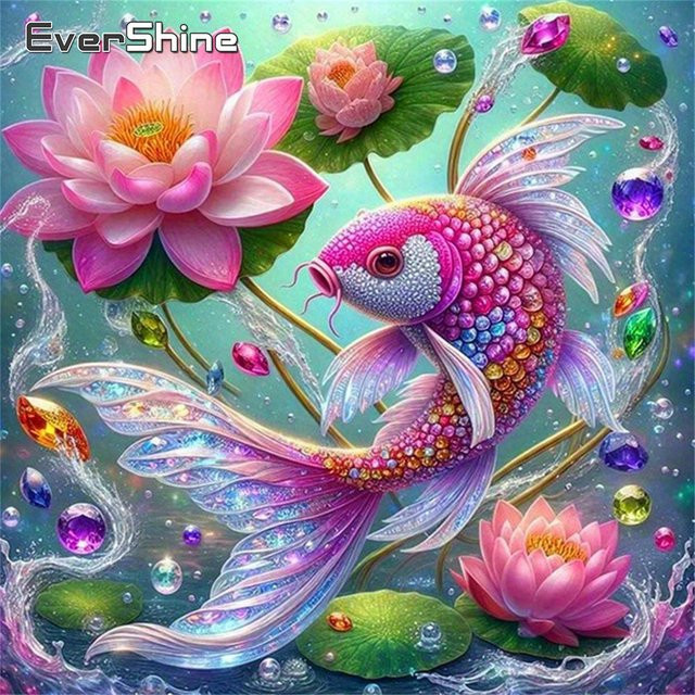 Evershine Kreuzstich-Set mit floralem Tiermotiv in Multicolour, unbedruckte Leinwand 11 CT, B/H: 30 x 30 cm - Bild 1