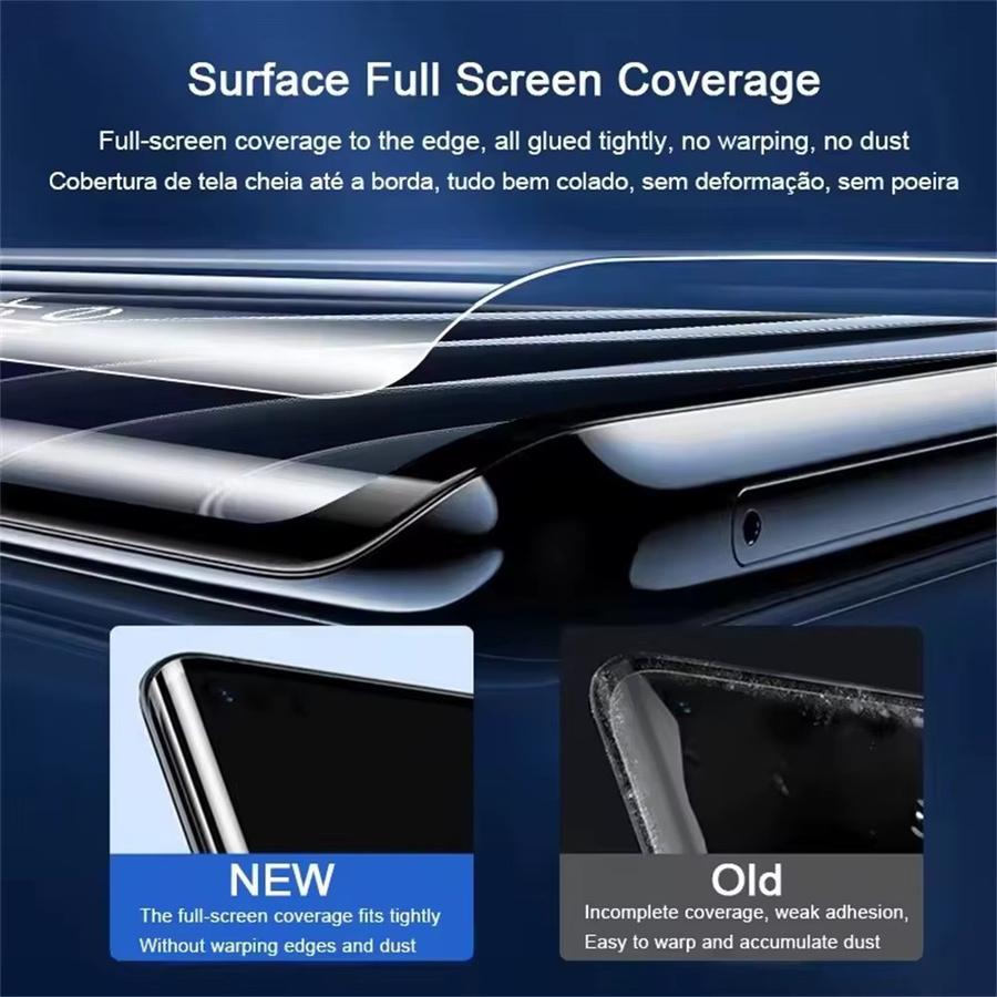 4er-Pack Weiche Hydrogel Displayschutzfolien für OnePlus 15 13 12 11 10 9 8 Pro und weitere Modelle, Transparent - Bild 4