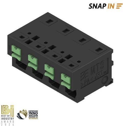 Weidmüller Leiterplattenklemme 4mm² Polzahl 4 Schwarz 17 Stück - Bild 1