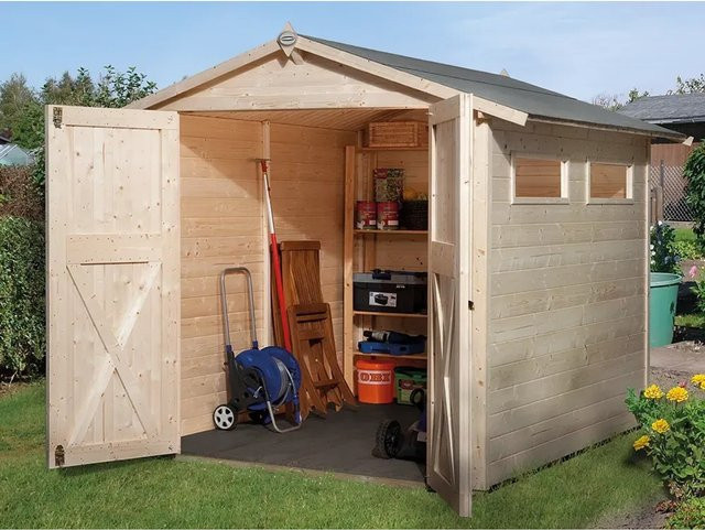 OBI Outdoor Living Holz-Gartenhaus Kompakt mit Satteldach in Braun, B: 198 cm, T: 217 cm, H: 221 cm - Bild 1