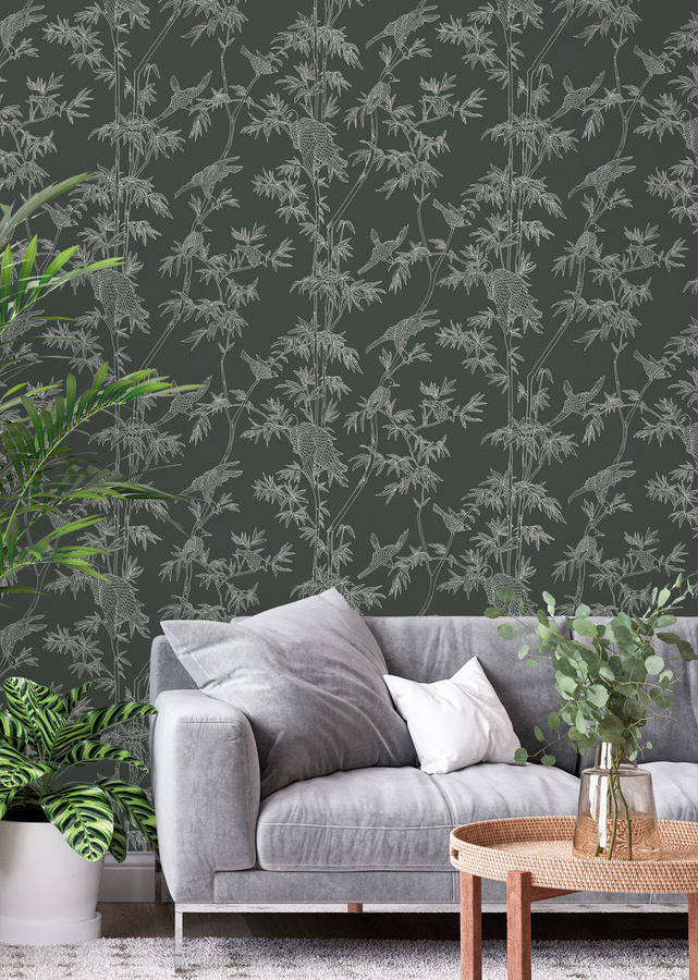 Tenue de Ville Wandtapete Ylang Ylang in Sand mit floralem und botanischem Design - Bild 1