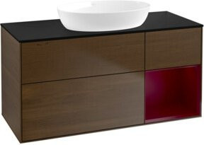 V&B Waschtischunterschrank Finion Wandbeleuchtung in Lackoptik, Breite: 120 cm, Tiefe: 50,1 cm, Höhe: 50,1 cm - Bild 1