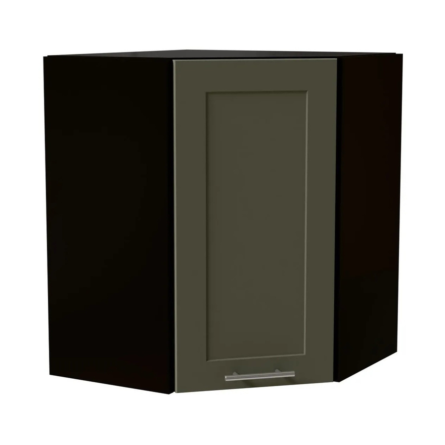 Feldmann-Wohnen Eckhängeschrank Oslo W10 Schwarz und Reed Green Matt mit Soft-Close-Türen, B/T/H: 60 x 60 x 72 cm - Bild 2
