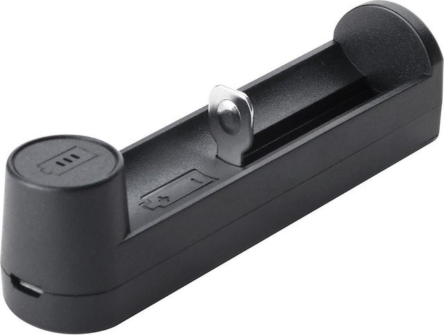YONII C1 Universal-Ladegerät für 18650 Li-Ionen-Akkus mit USB-A Anschluss, Schwarz - Bild 1