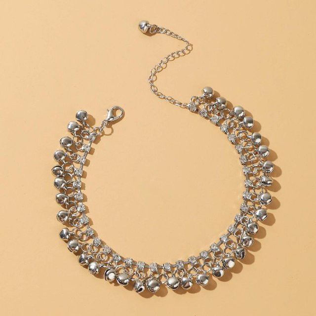 Lucky Star Jewelry Fußkette, Silber, Schwarz, Zirkonia, Damen - Bild 1