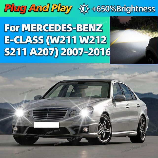 Roadsun 2er Set HID D1S LED Scheinwerfer 6000K Canbus für Mercedes Benz E-Klasse W211 W212 S211 A207 - Bild 1