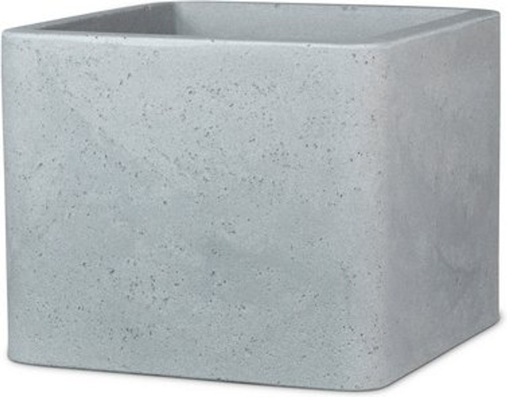 SCHEURICH Pflanzgefäß Quadro aus Kunststoff in Grau und Beige, Durchmesser: 40 cm, Höhe: 31 cm - Bild 1