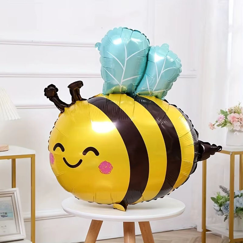 Set aus 3 Bienen-Aluminium-Folienballons in Gelb für Baby-Geburtstage und Party-Dekorationen - Bild 2