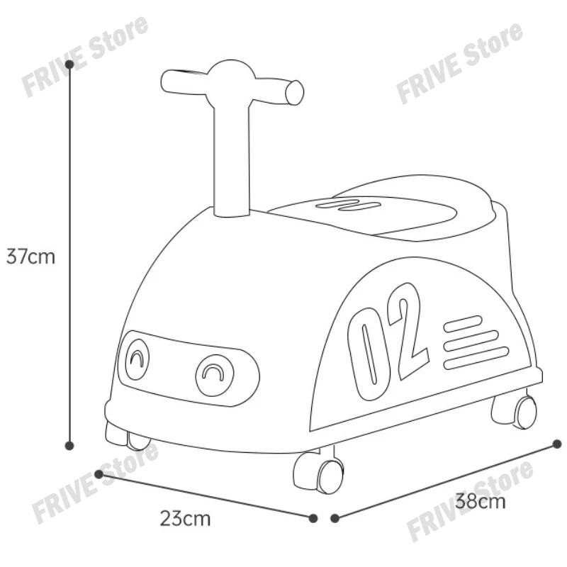 DHDH Tragbares Baby Töpfchen in Autoform mit Rollen und rutschfestem Design, Gelb - Bild 4